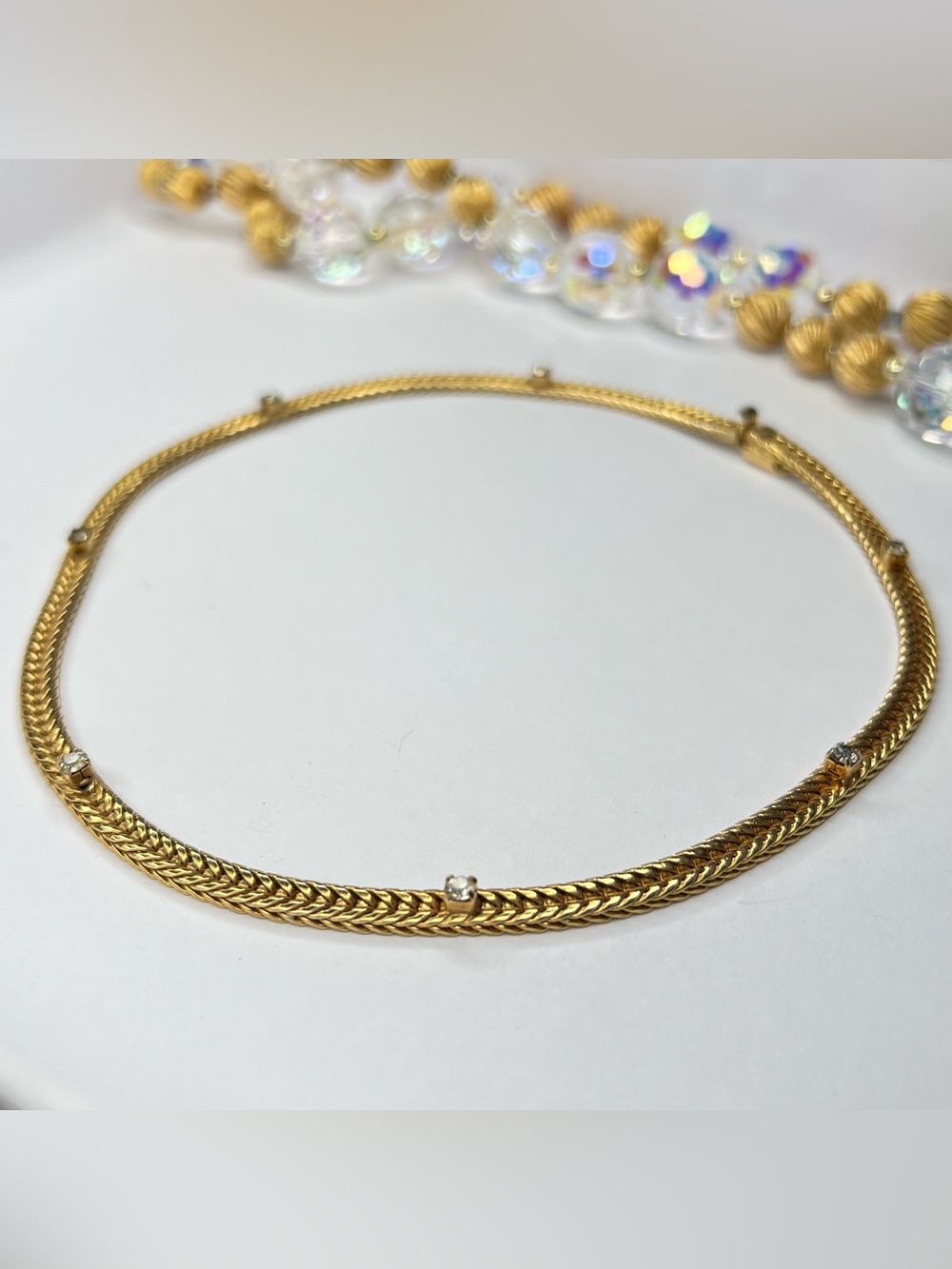 AUTH YSL Choker • YVES SAINT LAURENT Bijoux Victorian GP Jewelry AUTHENTIC